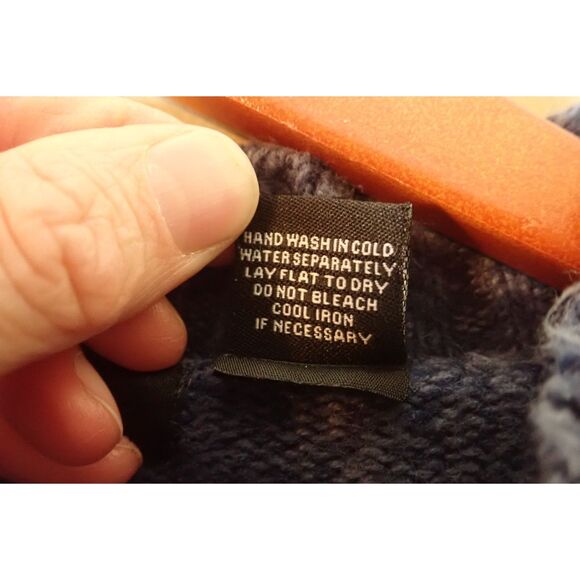 Crystal Kobe Cardigan Sweater Blue Snowflake Embellished Full Zip Large Winter - Picture 10 of 11